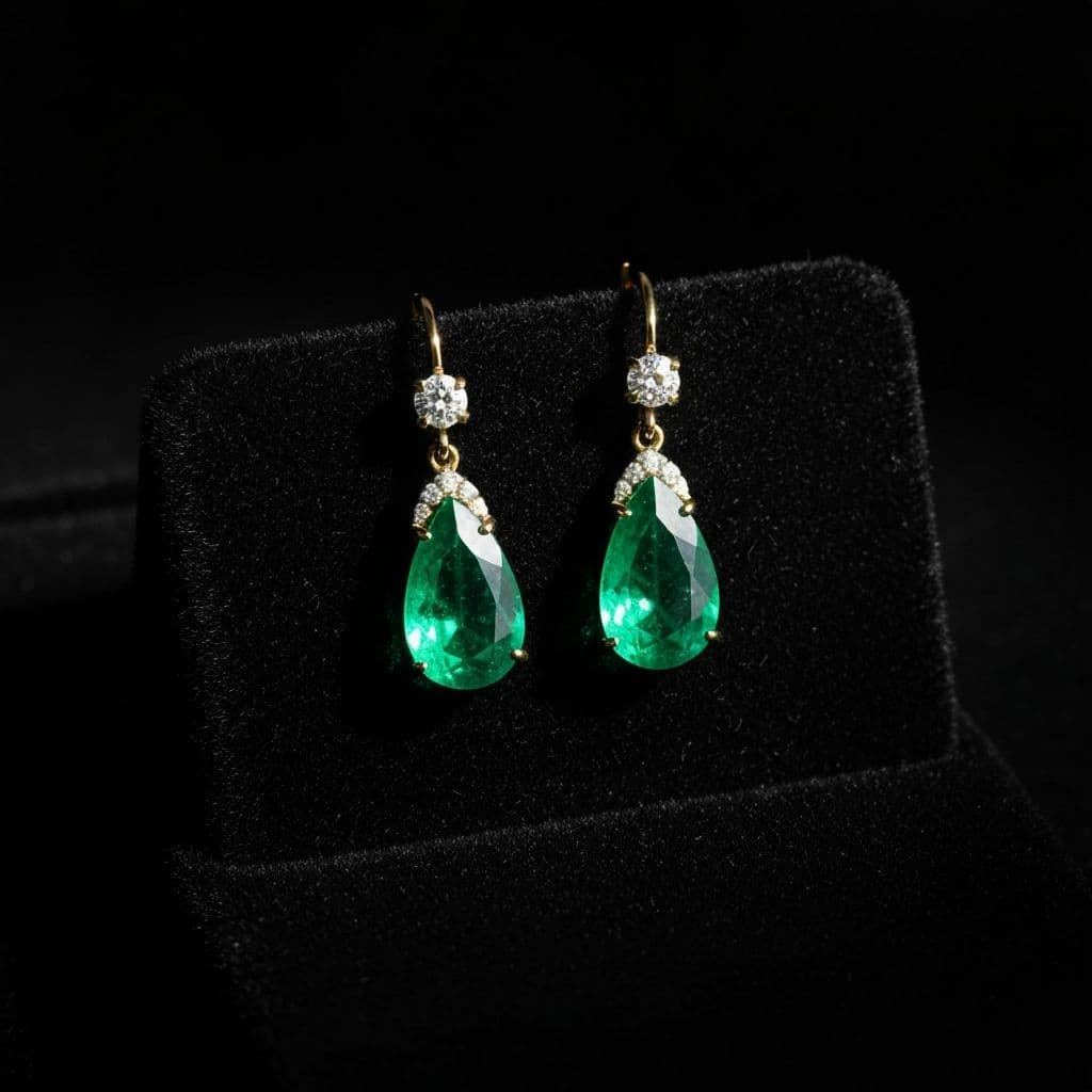 Emerald Drop Earrings
