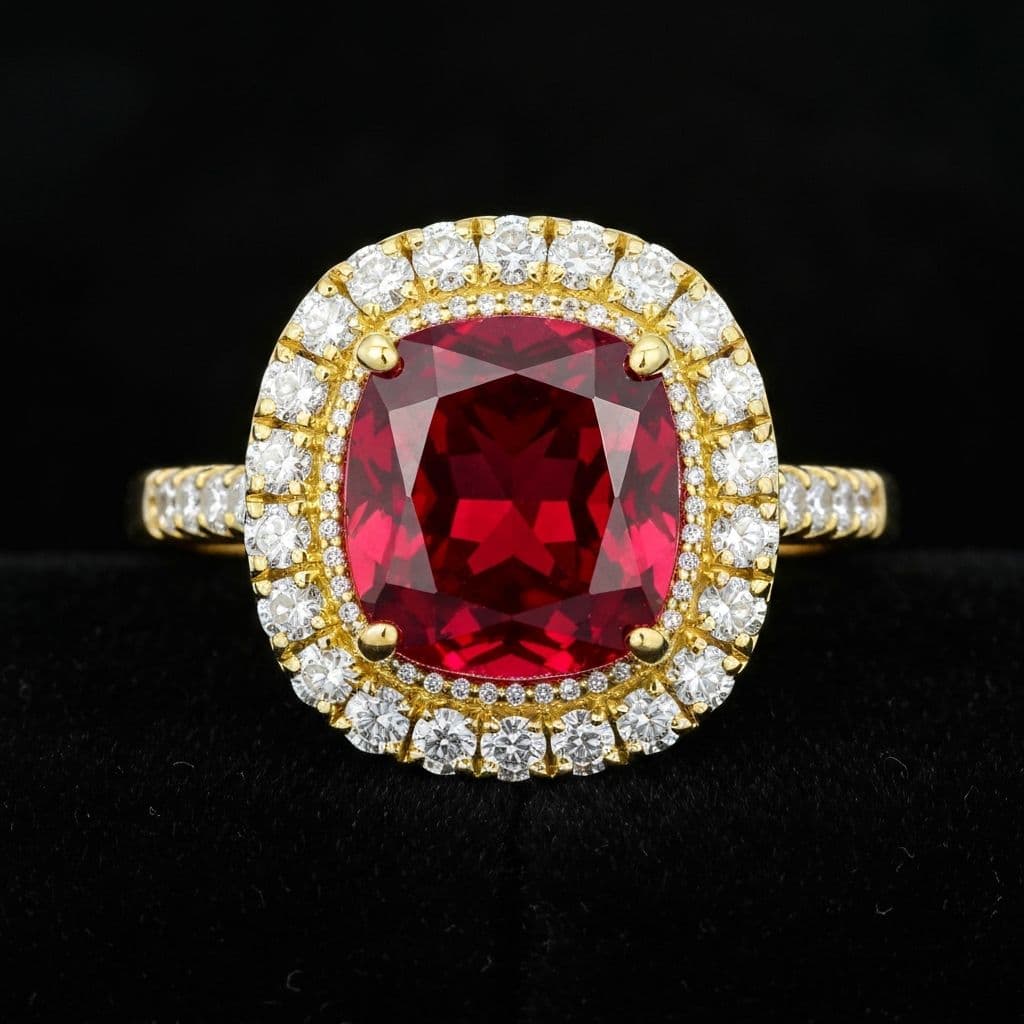Ruby Halo Ring